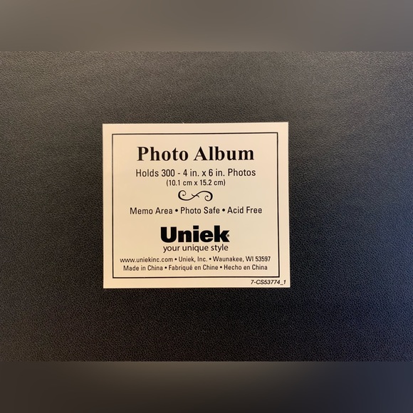 Black Faux Leather Photo Album, Holds 300 4x6 Photos - Picture 6 of 6